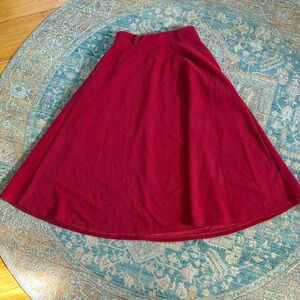 Choles Red Women's Winter Skirt